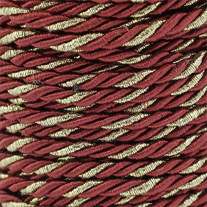 Trendy koord twisted 3mm Warm red-gold