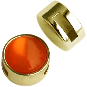 Schuivers DQ metaal Cuoio met setting voor 12mm cabochon Goud