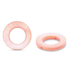 Schelp kralen 20mm rond Pink