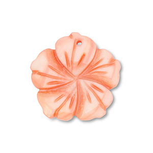 Schelp hanger bloem Peach pink
