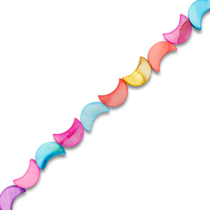 Schelp kralen maan Multicolour