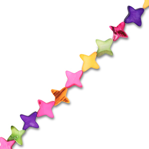 Schelp kralen ster Multicolour