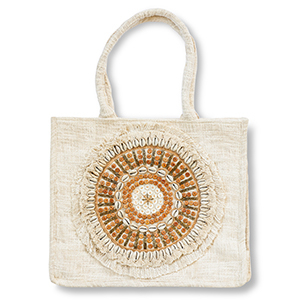 BY31&reg; Strandtas Off white-brown-gold