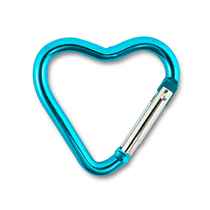 Gekleurde onderdelen sleutelhanger hart Shiny blue