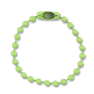Gekleurde onderdelen ball chain met slotje Green