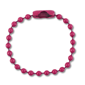 Gekleurde onderdelen ball chain met slotje Magenta purple