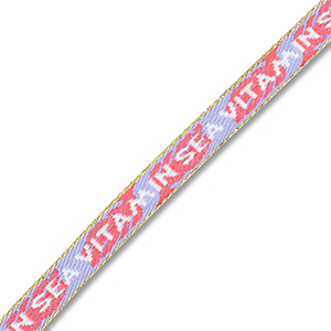 BY31&reg; Lint met tekst "Vitamin sea" Lavender-coral red-white-gold