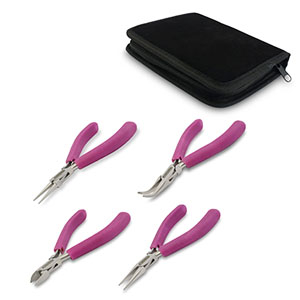 Beadalon 4-delige gereedschapsset Black/purple-silver