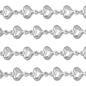 Roestvrij stalen (RVS) Stainless steel onderdelen jasseron hart Silver