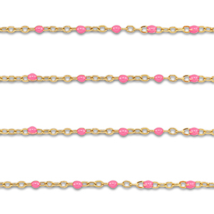 Roestvrij stalen (RVS) Stainless steel onderdelen jasseron 1mm Gold-pink