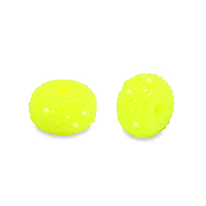 Resin kralen rondellen 8mm Neon yellow