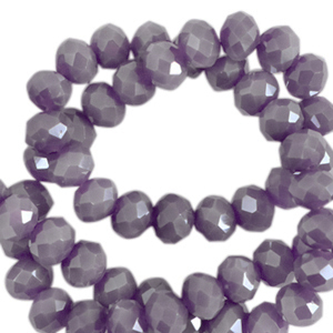 Top Facet kralen 6x4 mm disc African purple-pearl shine coating