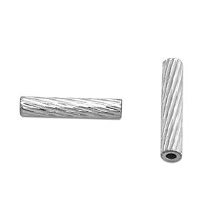 Roestvrij stalen (RVS) Stainless steel kralen tube 10mm Silver
