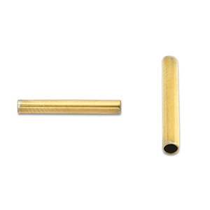 Roestvrij stalen (RVS) Stainless steel kralen tube 9mm Gold