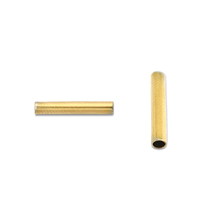 Roestvrij stalen (RVS) Stainless steel kralen tube 5mm Gold