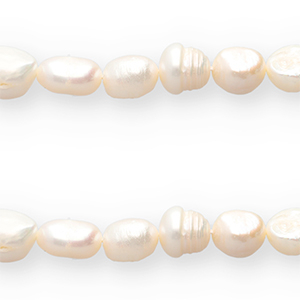 BQ Zoetwaterparels nugget ovaal 10x9mm Natural white