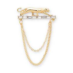 Broches luipaard Gold-transparent