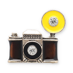 Broches fotocamera Light champagne-brown-yellow-transparent