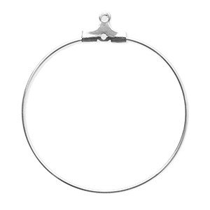 Roestvrij stalen (RVS) Stainless steel onderdelen creool oorring hanger Silver