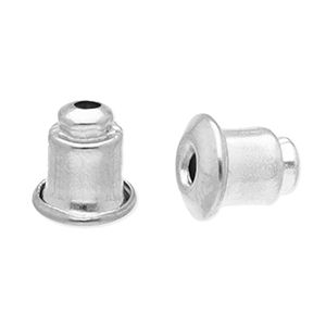 Roestvrij stalen (RVS) stainless steel onderdelen oorbellen stoppers Silver