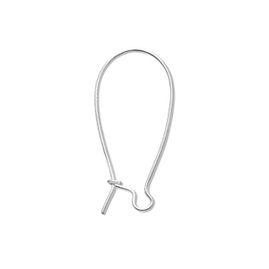 Roestvrij stalen (RVS) stainless steel onderdelen sluitbare oorhangers Silver