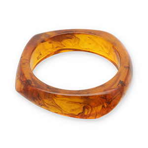 Resin armbanden bangle Transparent amber brown