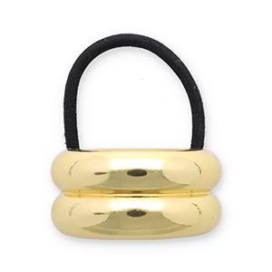 Haaraccessoires haarelastiek met metaal Gold-black