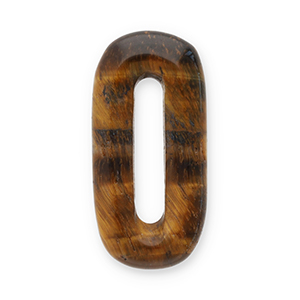 Natuursteen hangers tijgeroog ovaal Golden brown