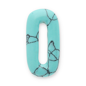 Natuursteen hangers turquoise ovaal Turquoise