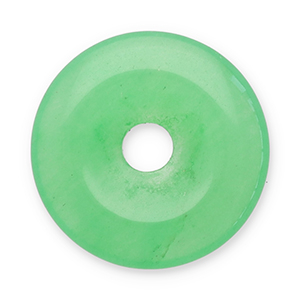 Natuursteen hangers agaat donut 16mm Green