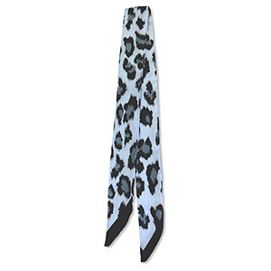 Bandana sjaal met luipaardprint Ice blue-black-grey