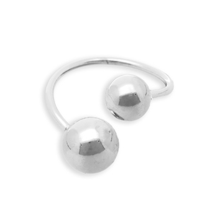Roestvrij stalen (RVS) Stainless steel ringen bollen Silver