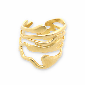 Roestvrij stalen (RVS) Stainless steel ringen Gold