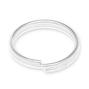 Onderdelen DQ metaal splitring Antiek zilver (nikkelvrij)