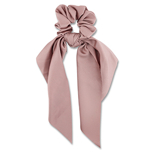 Scrunchies haarelastiek met lint Vintage pink