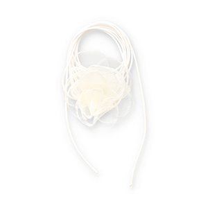 Bloem choker organza Off white