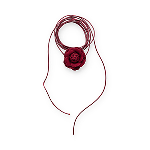 Bloem choker Bordeaux
