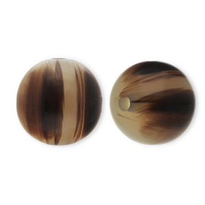 Resin kralen 12mm Sand beige-brown