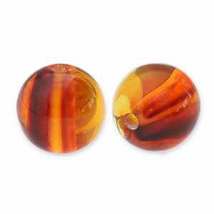 Resin kralen 12mm Topaz brown