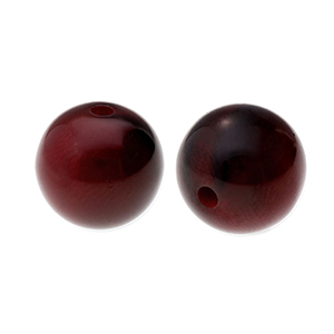 Resin kralen 14mm Aubergine red