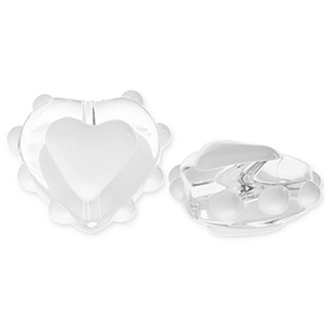 Glaskralen hart Transparent-white