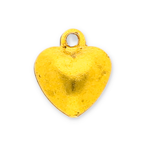 Bedels metaal belletjes hart Gold