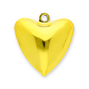 Bedels metaal belletjes hart Gold