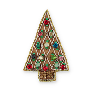 Broches kerstboom Light brown-multicolour