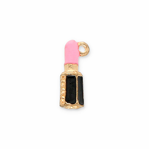 Bedels metaal lippenstift Gold-black-pink