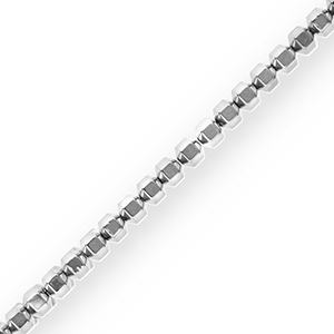 Hematite kralen hexagon Silver