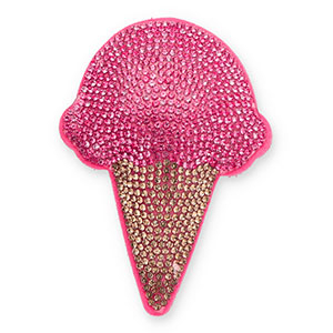 Statement hangers met strass ijslolly Dark pink-brown