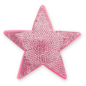 Statement hangers met strass ster Light pink