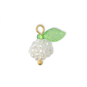 Top facet hangers bes Gold-green-transparent