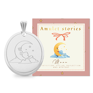 BY31&reg; Roestvrij stalen (RVS) Stainless steel bedels maan Silver